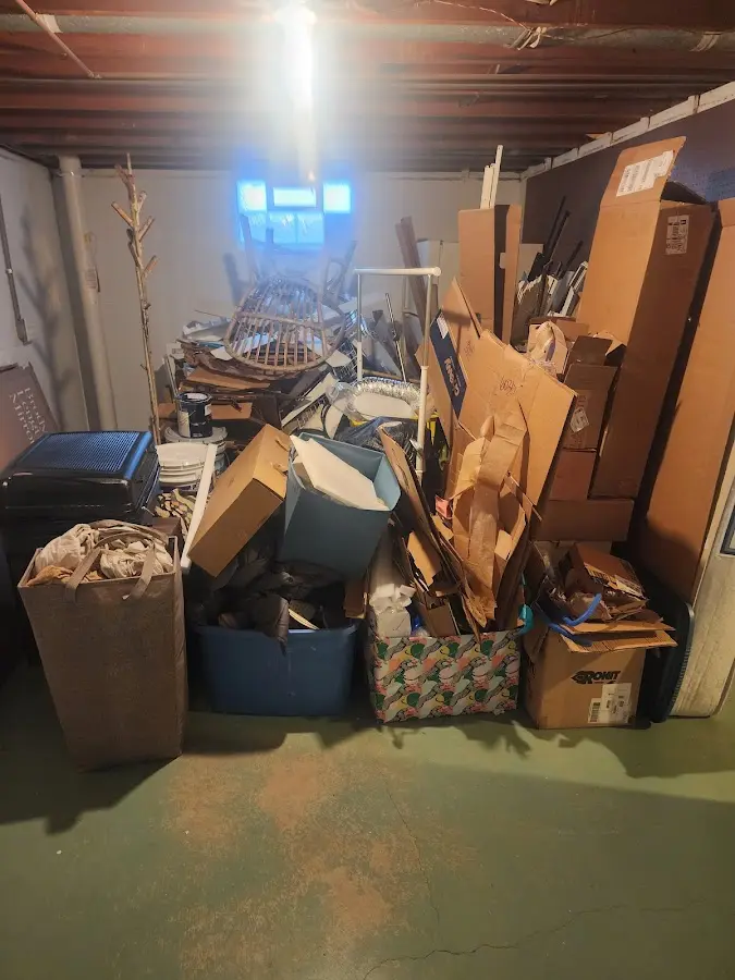 Roll-off dumpster container at job site for Concrete Dumpster Rental in Oxford